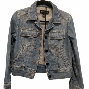 Club Monaco light wash denim jacket. Medium